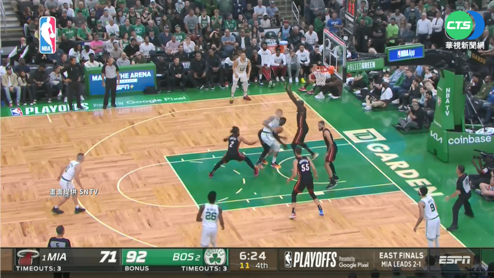 NBA/打8分鐘僅1分 熱火東冠G4慘輸塞爾提克