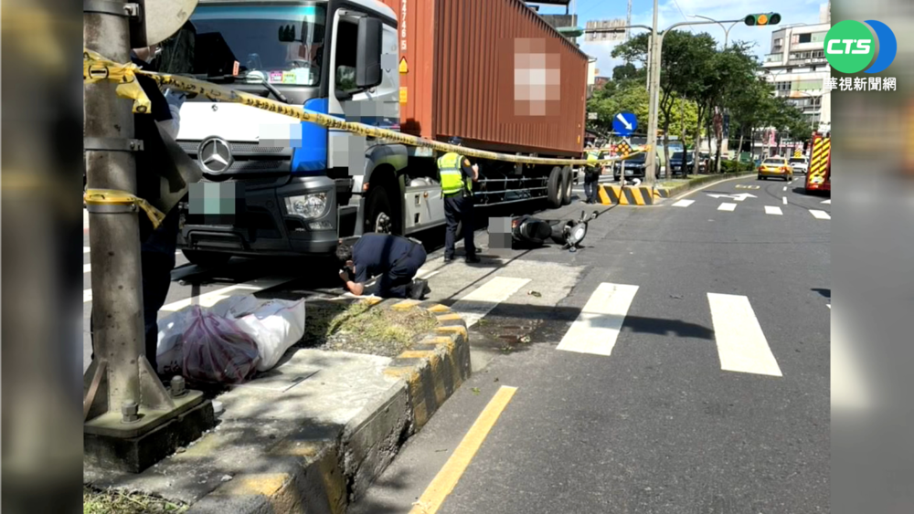 聯結車.機車碰撞 騎士.女乘客遭輾命危