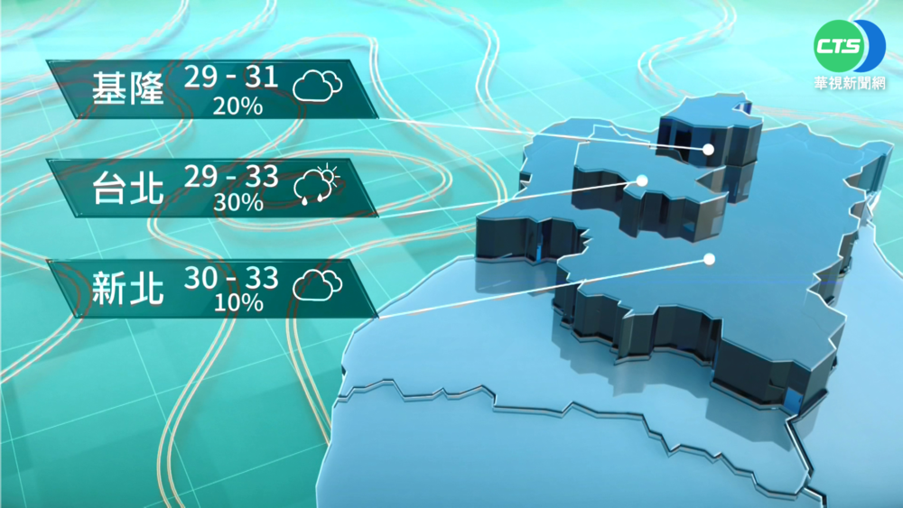 西南風環境 各地溫暖偏熱 午後局部大雨