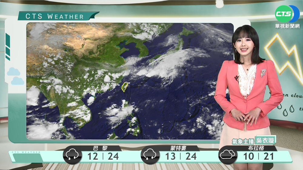 各地溫暖偏熱 午後局部大雨