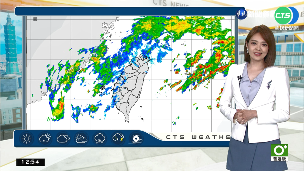 鋒面接近 天氣不穩定 午後降雨較明顯