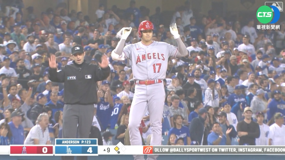 大谷關鍵三壘安打 道奇投手無安打破功!