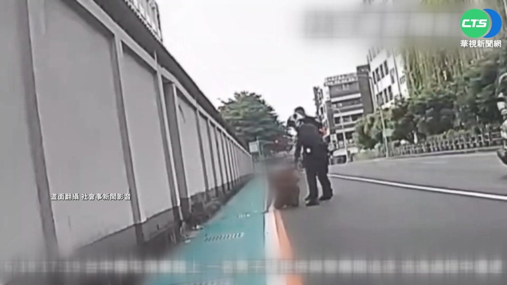 騎士假配合酒測真落跑! 警噴辣椒水壓制