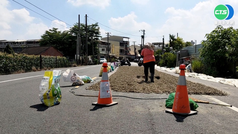 不滿馬路曬花生 動手推落水溝恐挨告