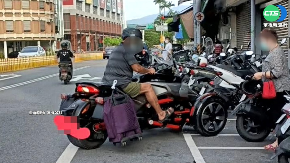 百萬重機出沒宜蘭市場買菜 攤販熱議