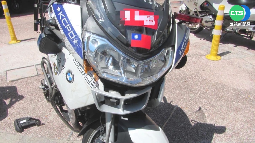 重機警執勤遭違規左轉車撞 噴飛對向車道