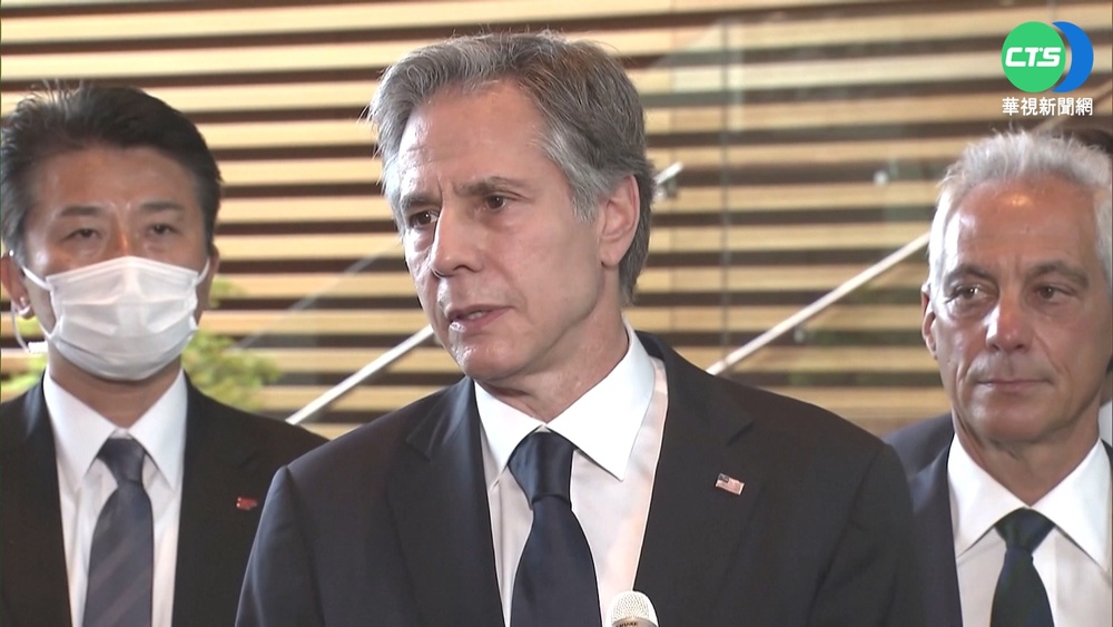 布林肯親赴日致哀 南韓總統到大使館弔唁