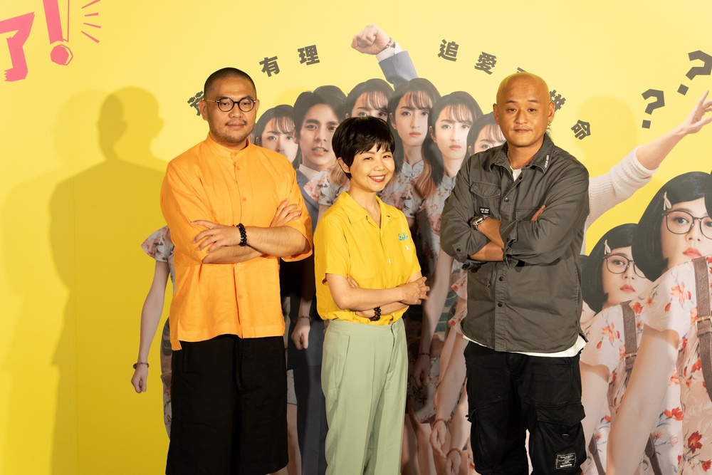 導演李俊宏（左）陳慧翎（中）與製片周銓（右）（記者 王尊生攝）