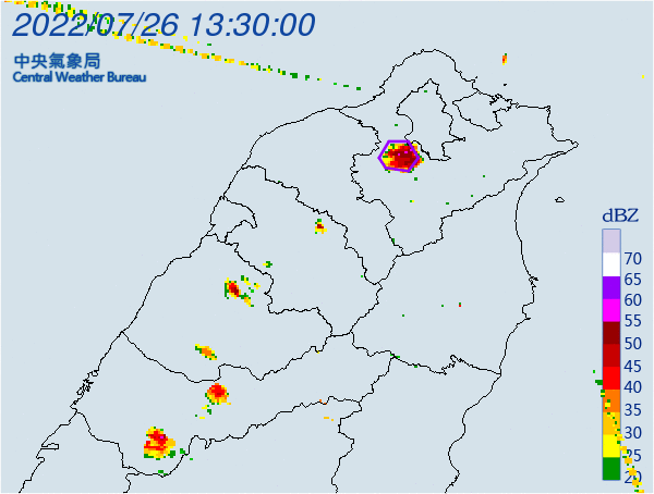 氣象局發布雷雨特報(圖/中央氣象局)
