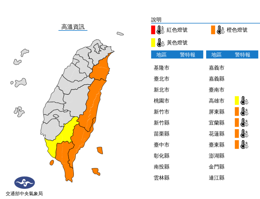高溫資訊／氣象局提供