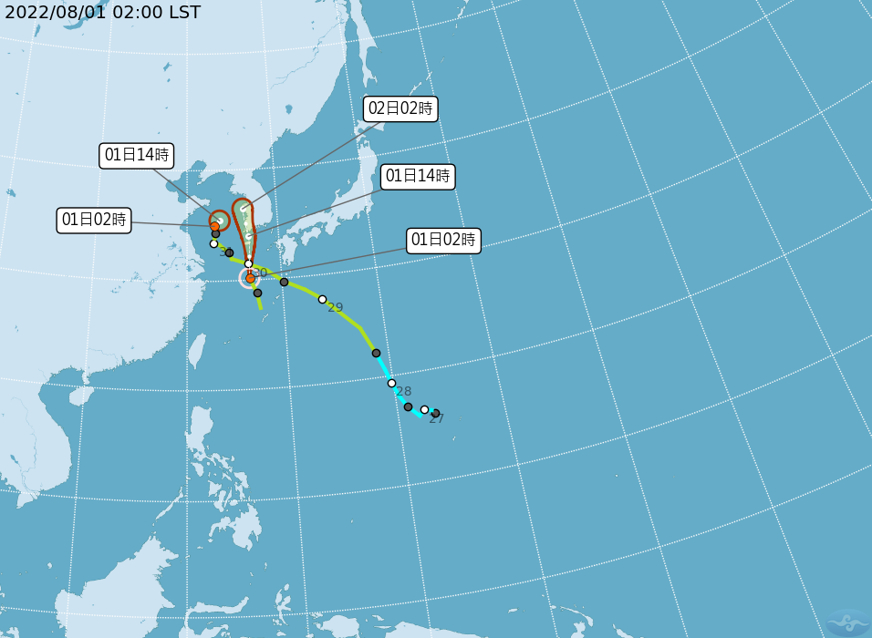 颱風路徑／氣象局提供