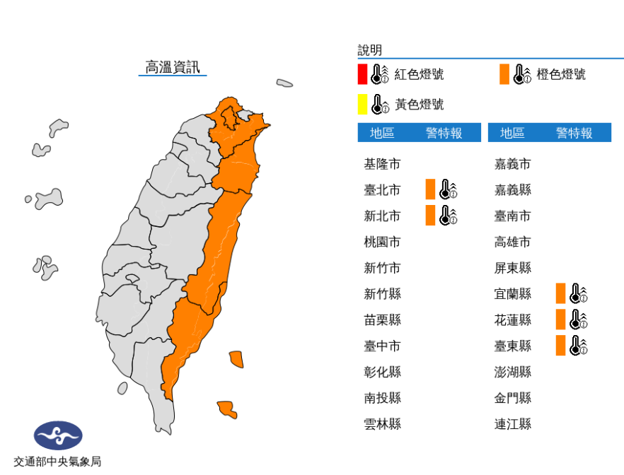 高溫資訊／氣象局提供