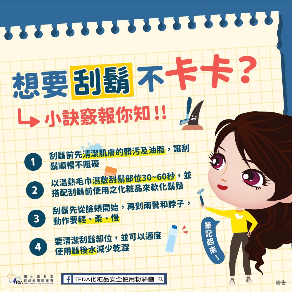 圖片來源 TFDA 化粧品安全使用 臉書