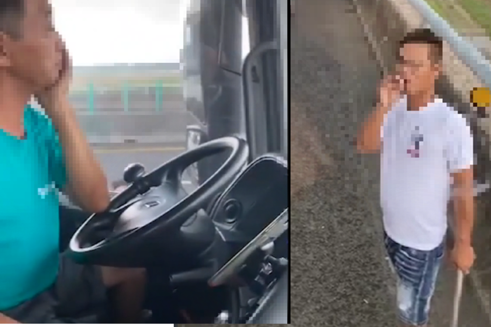 國道遭惡意逼車 大車駕駛超淡定 網笑：學長看猴戲