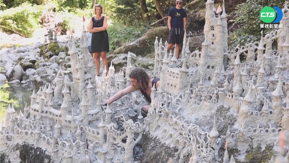 瑞士缺雨! 藝術家裸露河床打造奇幻城市