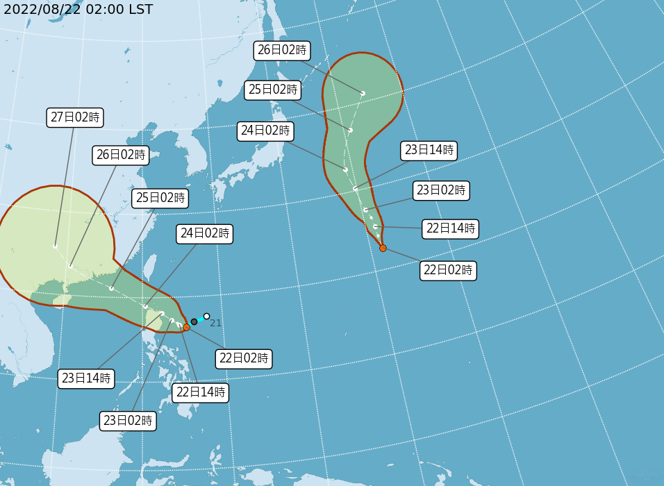 颱風路徑／氣象局提供