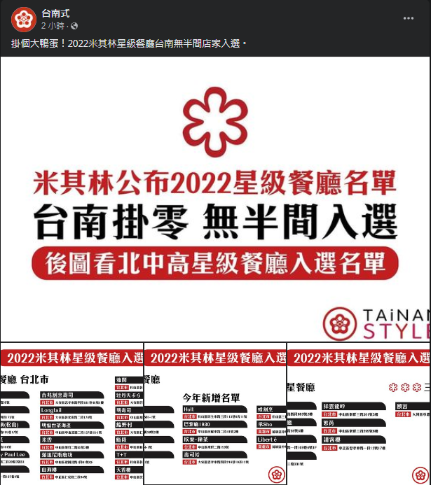 圖片翻攝自 台南式 臉書