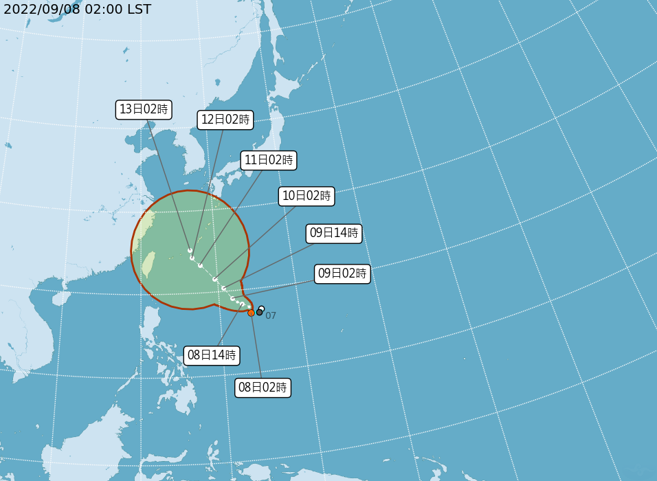 颱風路徑／氣象局提供