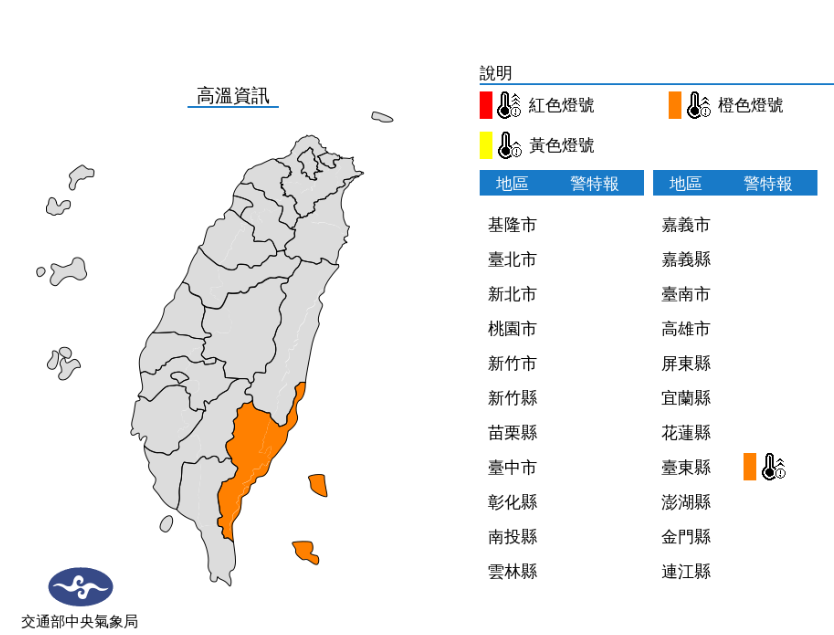 高溫資訊／氣象局提供