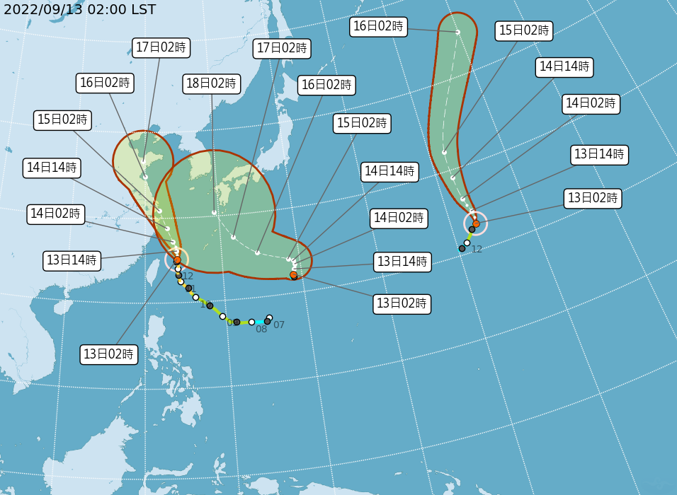 颱風路徑／氣象局提供