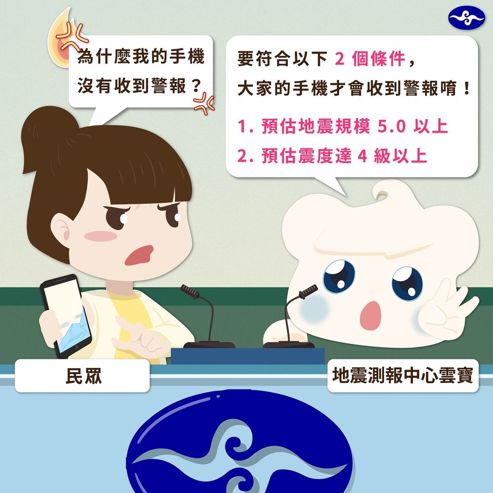 圖片翻攝自 中央氣象局報地震 臉書