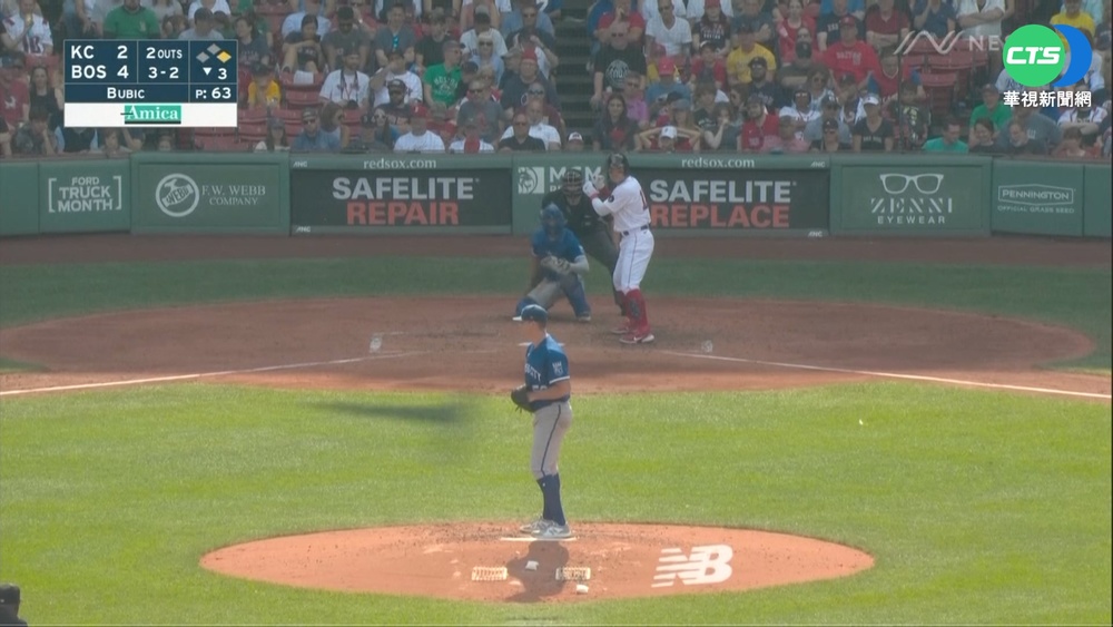 張育成穿"紅襪"生涯第2戰 繳雙安4度上壘