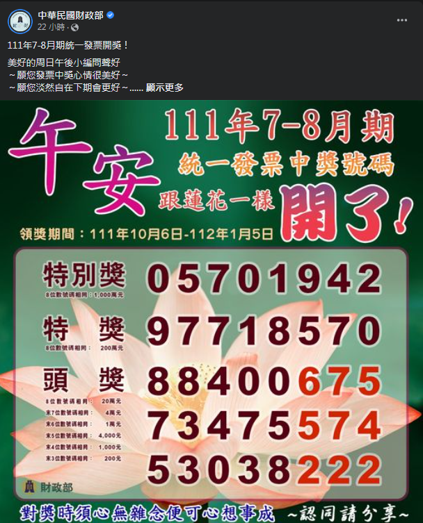 7、8月發票開獎！雲端加開有感 網友狂分享中獎截圖