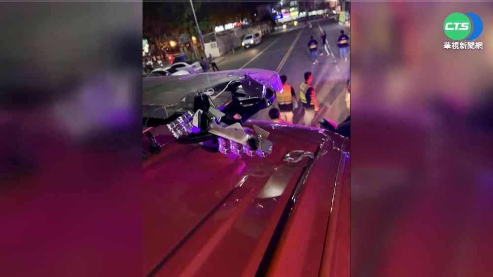 女跨坐9樓亂丟滅火器 毀千萬消防器材車