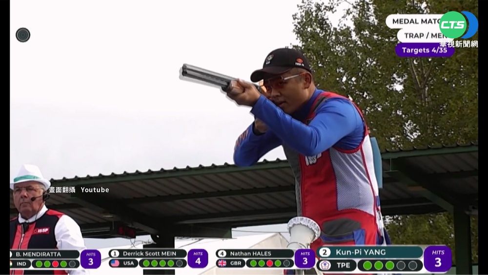 楊昆弼飛靶世錦賽奪銅 獲巴黎奧運資格