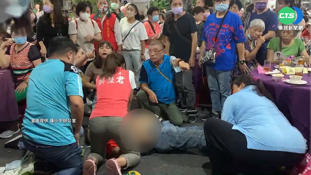 環南市場晚會1男突倒地 里長候選人CPR搶救