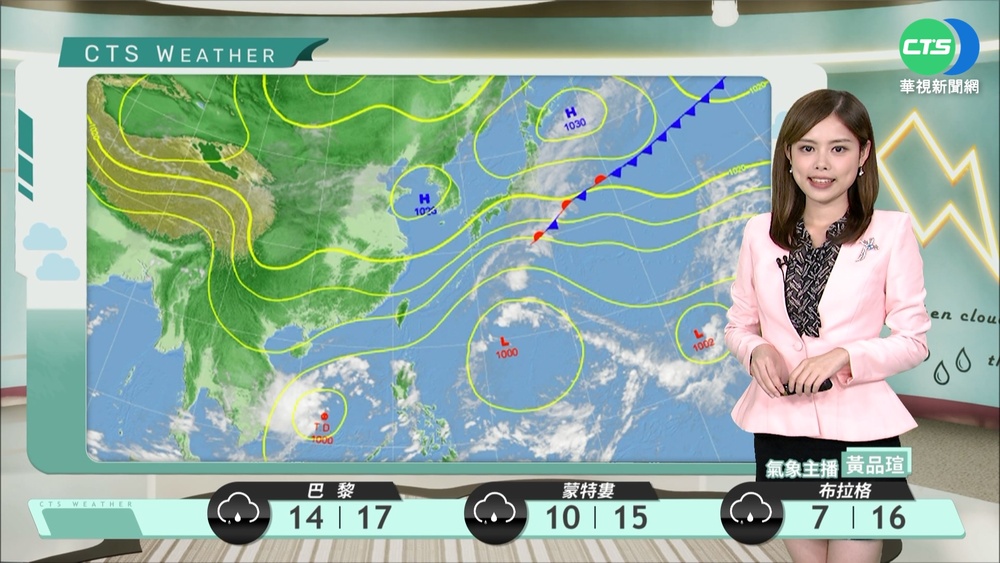 各地早晚涼 迎風面局部雨 沿海風浪大