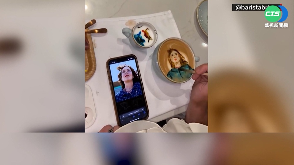 奶泡上作畫! 藝術咖啡師作品令人驚艷