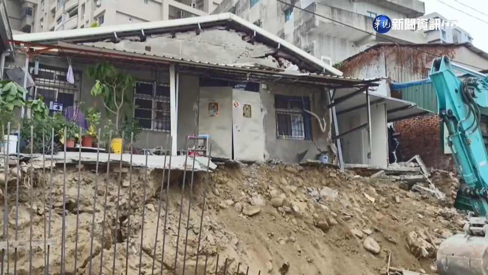 南市府開道工程 民宅塌陷地崩.屋主逃命