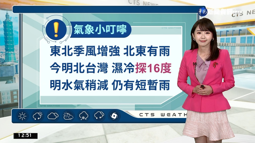 宜蘭濕涼較大雨勢 西半部多雲天氣