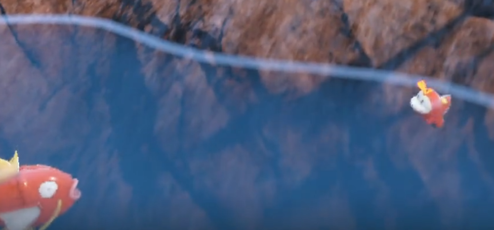 《寶可夢》推新作 呆火鱷對戰鯉魚王掉水中 意外成笑點