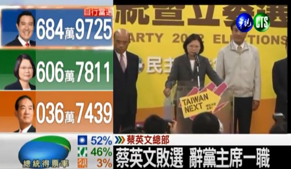 2012蔡英文首次請辭黨主席(圖/資料照)