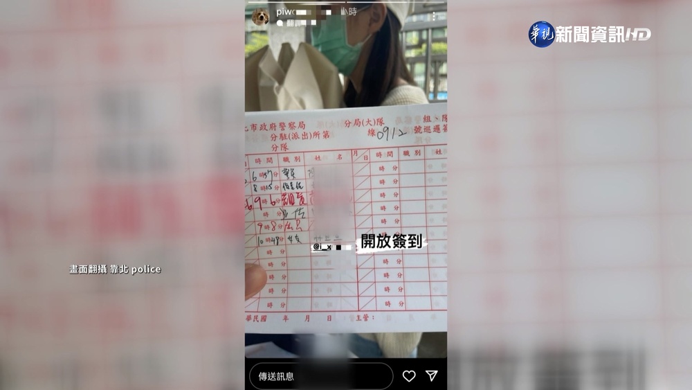 警巡簽表寫女友名! 大選日開玩笑被記過