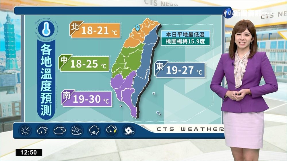 東北季風影響 北部東北部較涼局部雨