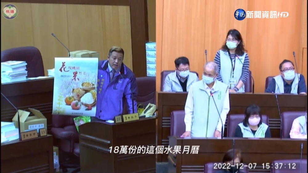 18萬份桃園水果月曆 藍議員不滿發放不均