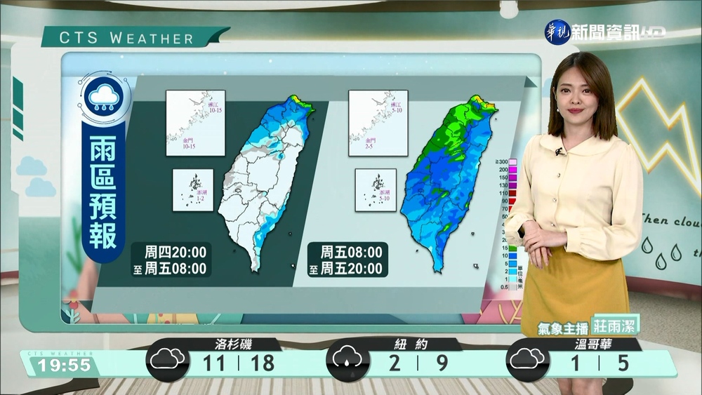 鋒面影響降雨增北基大雨 高山夜間防積冰路面濕滑
