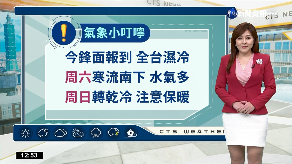水氣偏多降雨機率增 晚起溫度下降風浪增強