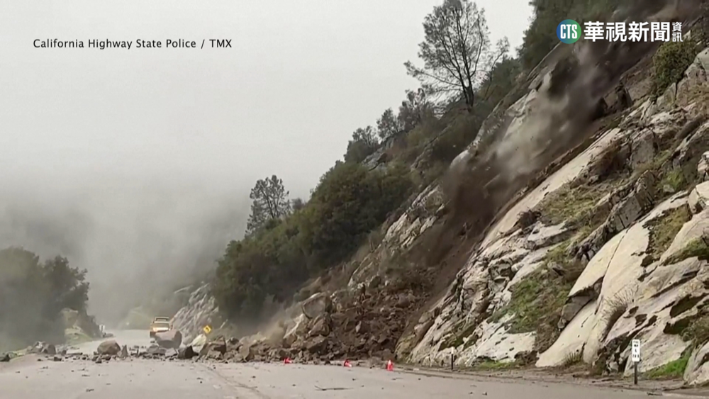 接連暴雨.土石流重創加州 多區頒布撤離令