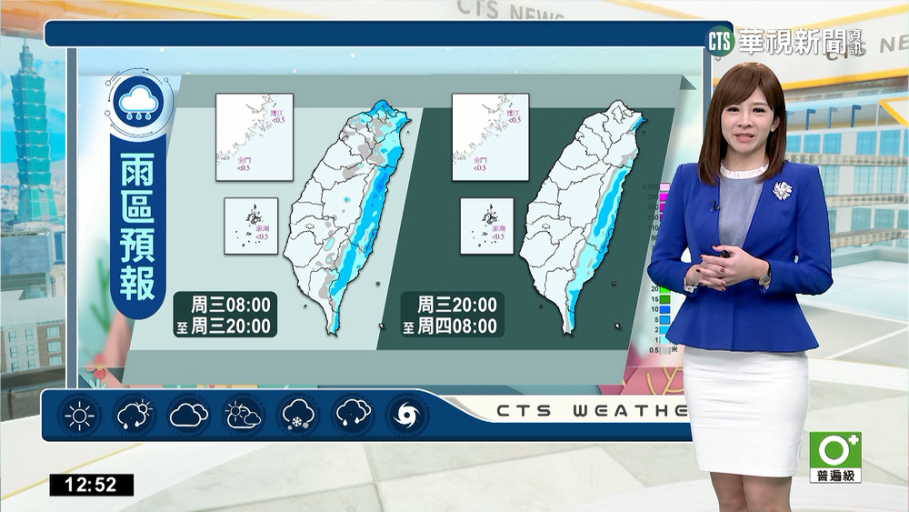 東北季風減弱氣溫漸回升 東台易雨西半部雨後多雲