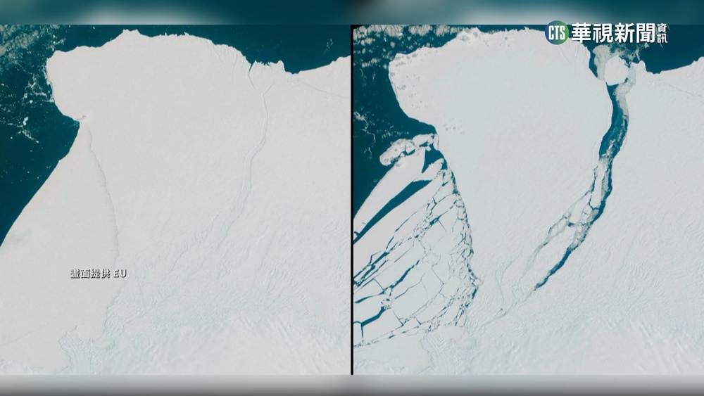 南極冰架崩裂出成巨大冰山　跟倫敦一樣大