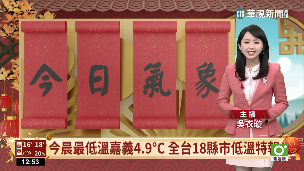 今晨最低溫嘉義4.9°C 全台18縣市低溫特報