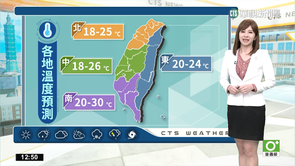 各地晴朗穩定 氣溫回升 西半部日夜溫差大