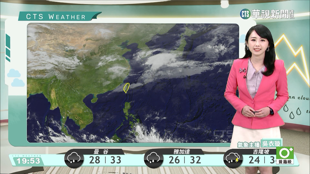 東北季風增強 北東局部雨中南部多雲到晴