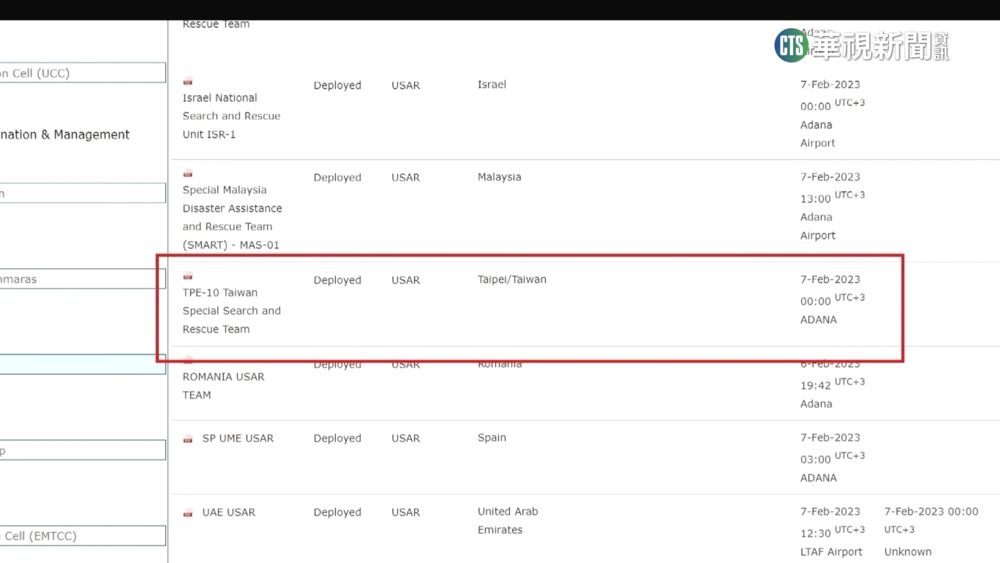 聯合國搜救隊網站首列台灣　BBC以「國家」稱呼
