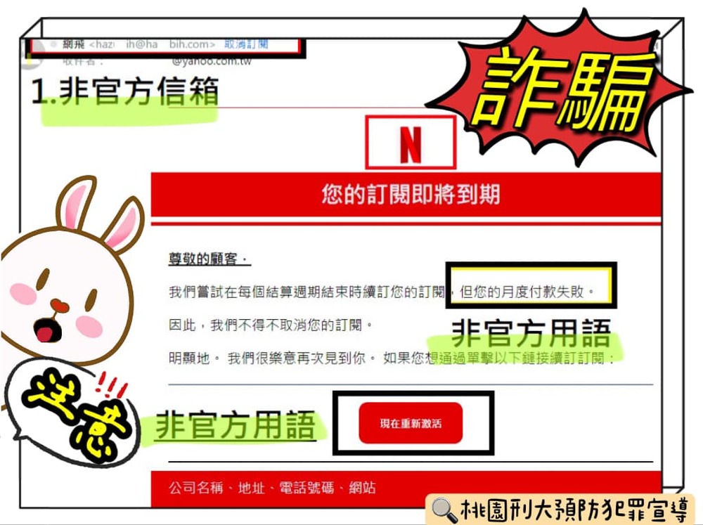 （圖／翻攝自桃園刑大預防犯罪宣導臉書）