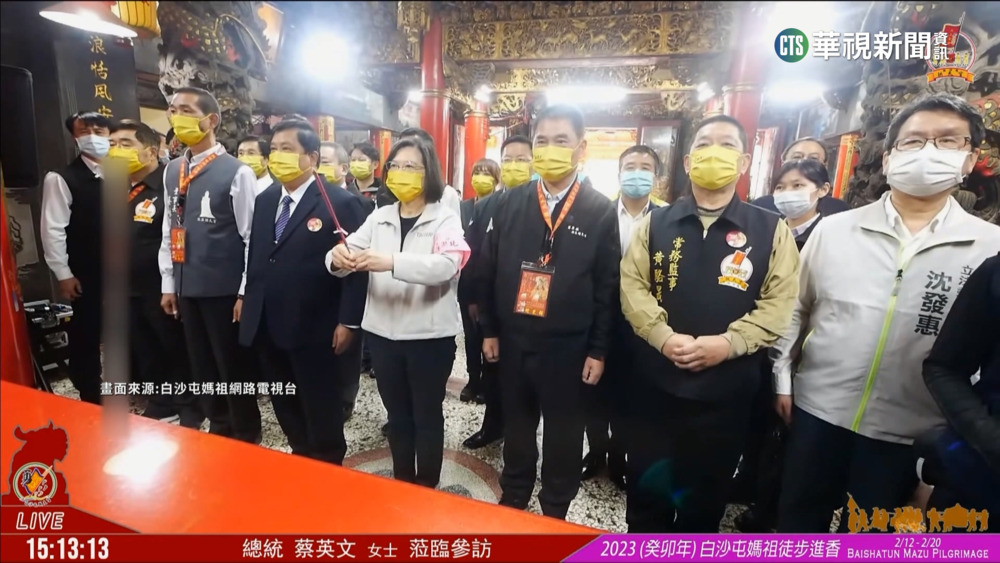 白沙屯媽祖凌晨起駕　蔡英文.賴清德參拜祈福